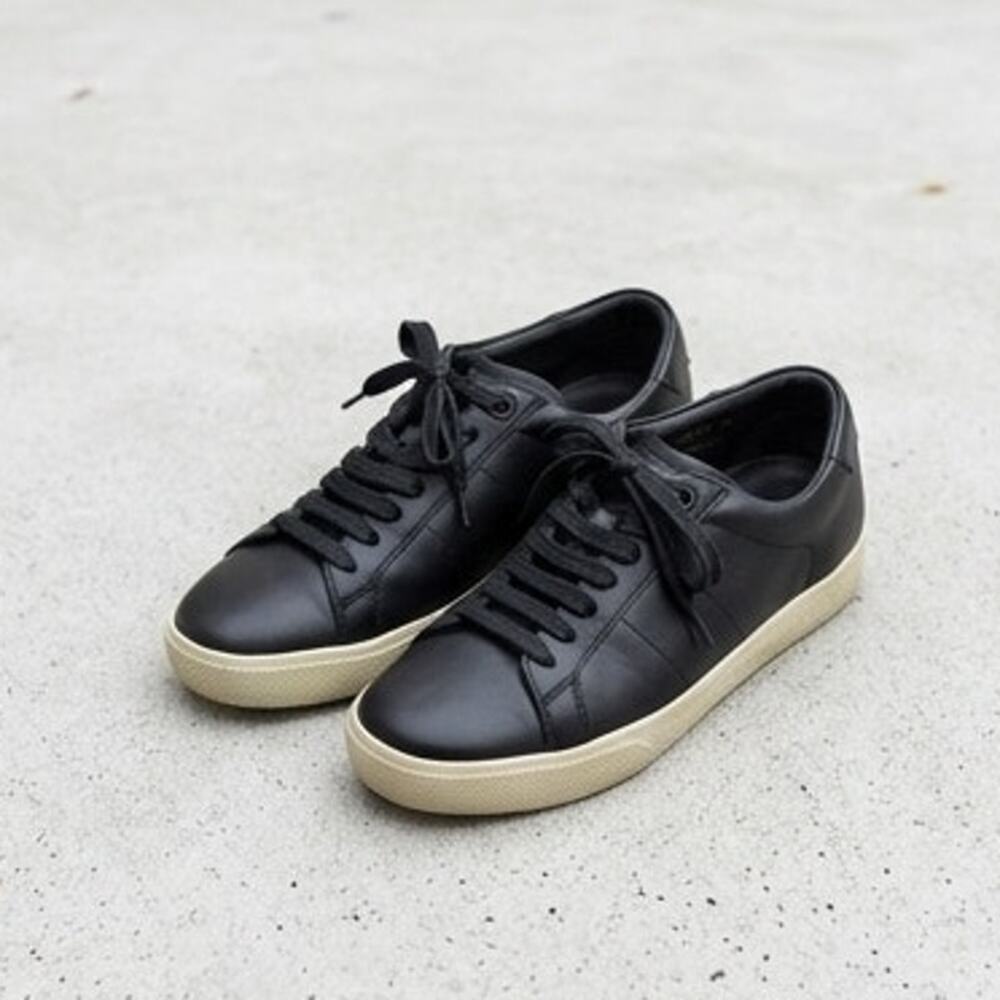 Saint Laurent Court Classic SL/06 Black Leather Sneakers Size 36